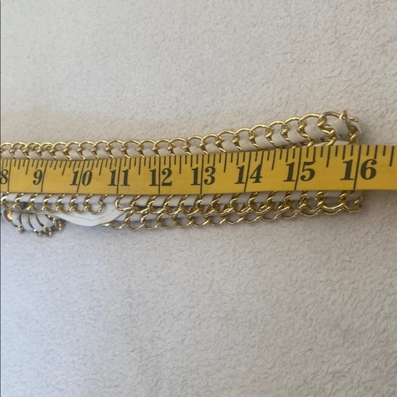 Vintage  White and Gold Chain Belt - Picture 6 of 9